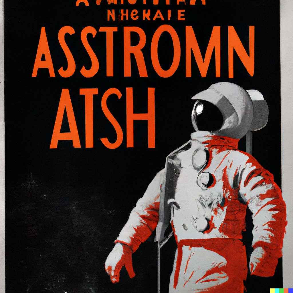 an astronaut, movie poster from the '20s